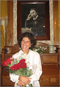 Melanie Monsour after the first concert in Russia, Skriabin Museum, Moscow, August 09th, 2007