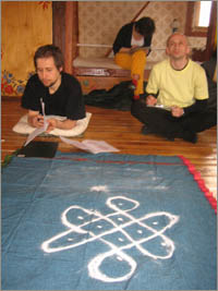 Gurdjieff Work and Movements, Russia 2009, rangoli kolam art-class